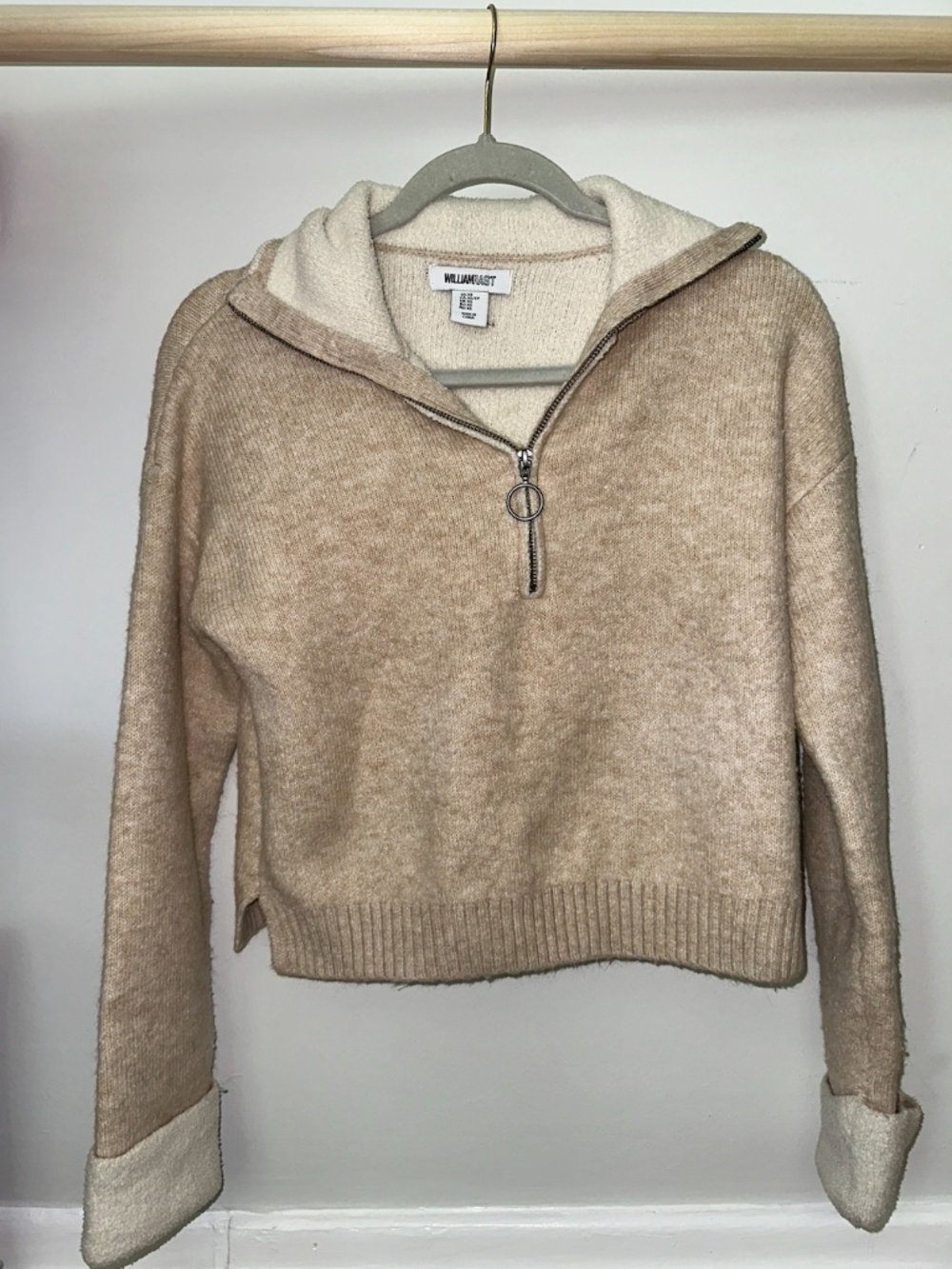 Cream Sweater with soft lining